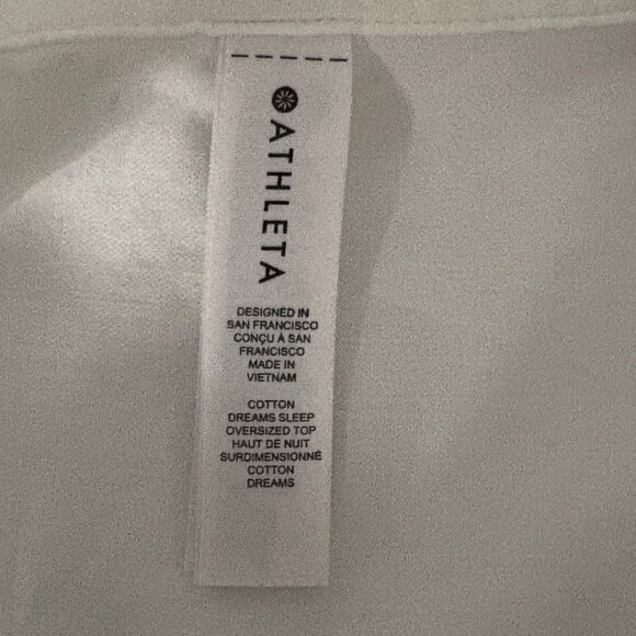 Athleta Organic Cotton Dreams Oversized Cropped Button Up Small - Picture 6 of 7